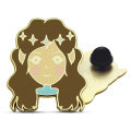 Kundenspezifischer personalisierter schöner Cartoon -Charakter Bild Gold Pin Badge Zink Legierung Revers Pin